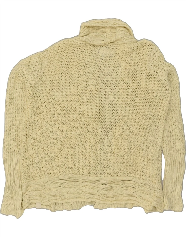 HURLEY Womens Oversized Cardigan Sweater UK 10 Small Off White Acrylic BB07 - Imagem 2 de 4