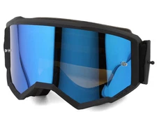 Fly Racing Zone Goggles (Black/Black) (Sky Blue Mirror/Smoke Lens) [37-51525]