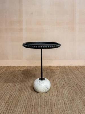 Graham and Green Noland Round Side Table – Black - Image 1 of 4