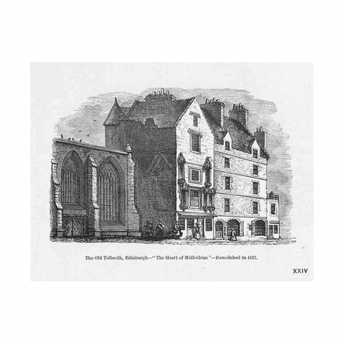 EDINBURGH The Old Tolbooth - Antique Print 1885