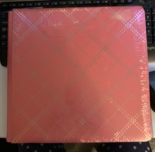 RARE. True 12x12 Creative Memories Salmon Pink Shimmer Plaid Album Cover. NIP