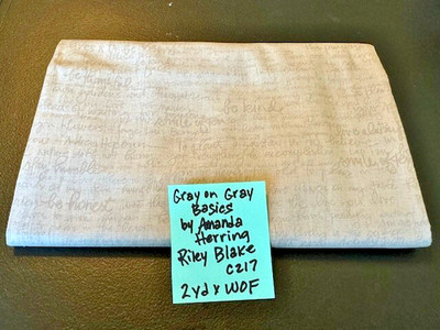Fabric Gray on Gray Basics by Amanda Herring for Riley Blake #C217 2 YARD x WOF