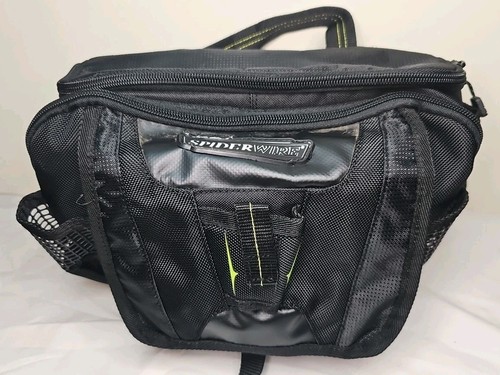 Spiderwire Tack Bag Waistpack Black Pockets Padded Straps - Picture 1 of 6
