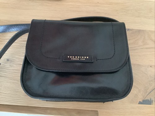 Damen Handtasche, Leder, Neu Schwarz, The Bridge