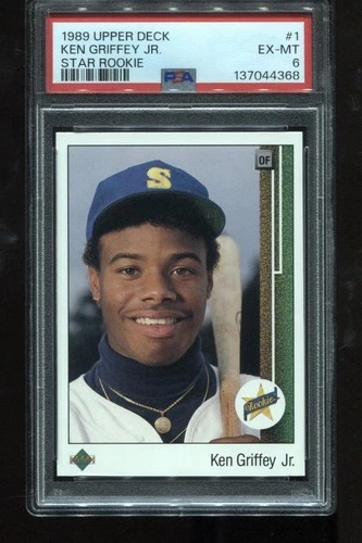 Ken Griffey Jr. Rookie 1989 Upper Deck #1 RC Card MLB PSA 6 ex-mt