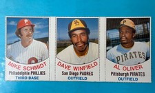 1977 Hostess 3-Player Panel M. Schmidt D. Winfield A. Oliver 43/44/45 EX.-NM.