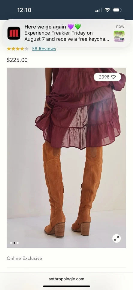 Женские сапоги Kelsi Dagger Brooklyn Logan высотой выше колена замшевые медовые размер 9 - Изображение 2 из 4