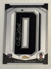 Daniel Hudson 2010 Topps Finest RC Letter D Patch Auto SP /217 Chicago White Sox
