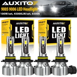 4X 9005 9006 LED Kit phare High Low Beam 500% Super Bright 6500K Ampoules blanches