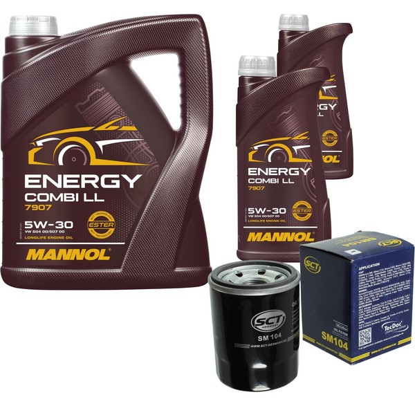 SCT Inspektionspaket 7L Mannol Energy 5W-30 FüR Hyundai I10 1.0 1.2 Kona I30-image