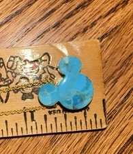 Disney Baublebar Mickey Turquoise Natural Stone Pendant Necklace