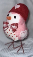 Way To Celebrate Valentines  Day Fabric Bird Red Hat 7" Target Feathery