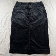 Anthropologie Maeve The Colette Corduroy Skirt In Navy Size Small Patch Pockets