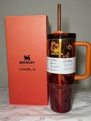 #ad Stanley x Karol G 40oz Stainless Insulated Tumbler w Handle Lid Straw Floral $100.00