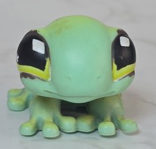 Littlest Pet Shop - LPS  - #492 - Gecko vert orange fleurs yeux diamantés