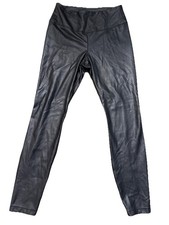 White House Black Market Runway Leggings Size 12 Black Faux Leather Pull On