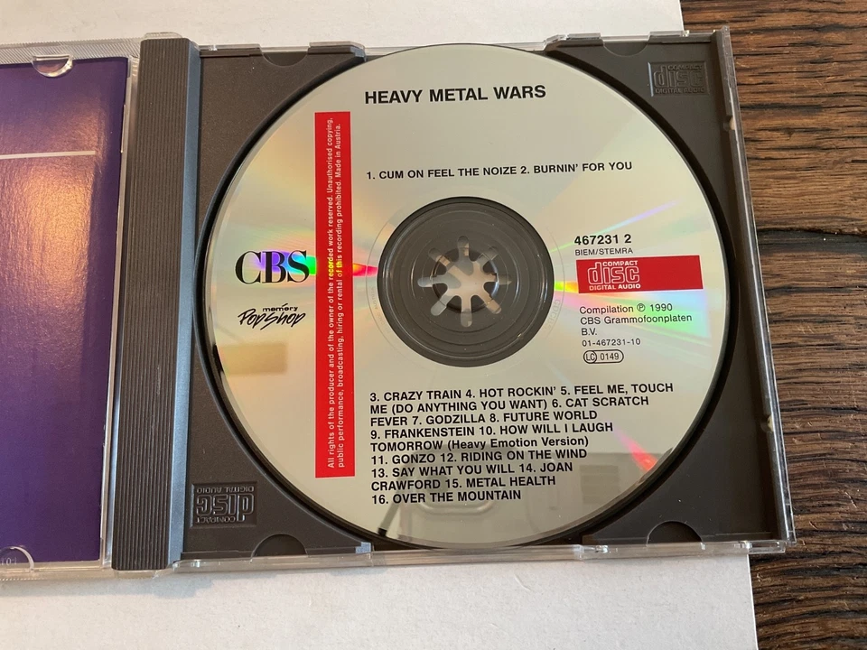 Heavy Metal Wars 1990 CBS CD 16 tracks Judas Priest, Quiet Riot, Ozzy Osbourne.. - Bild 3 von 4