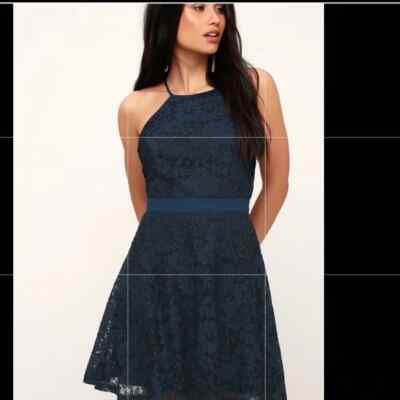 Lulus Twirling Around Navy Blue Lace Skater Dress XS Whimsigoth flowy Grunge | eBay Lulus Twirling Around Navy Blue Lace Skater Dress XS Whimsigoth flowy Grunge | eBay