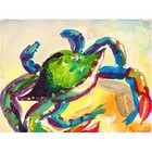 Teal Crab Door Mat 18x26