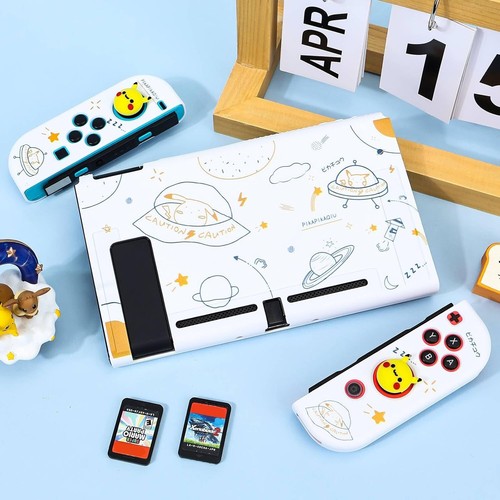 Grip Case Controller per Nintendo Switch 1, Antiscivolo Ammortizzatore Bianco - Foto 2 di 8