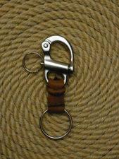 Marine Snap Shackle Key Ring FOB - Stainless Steel