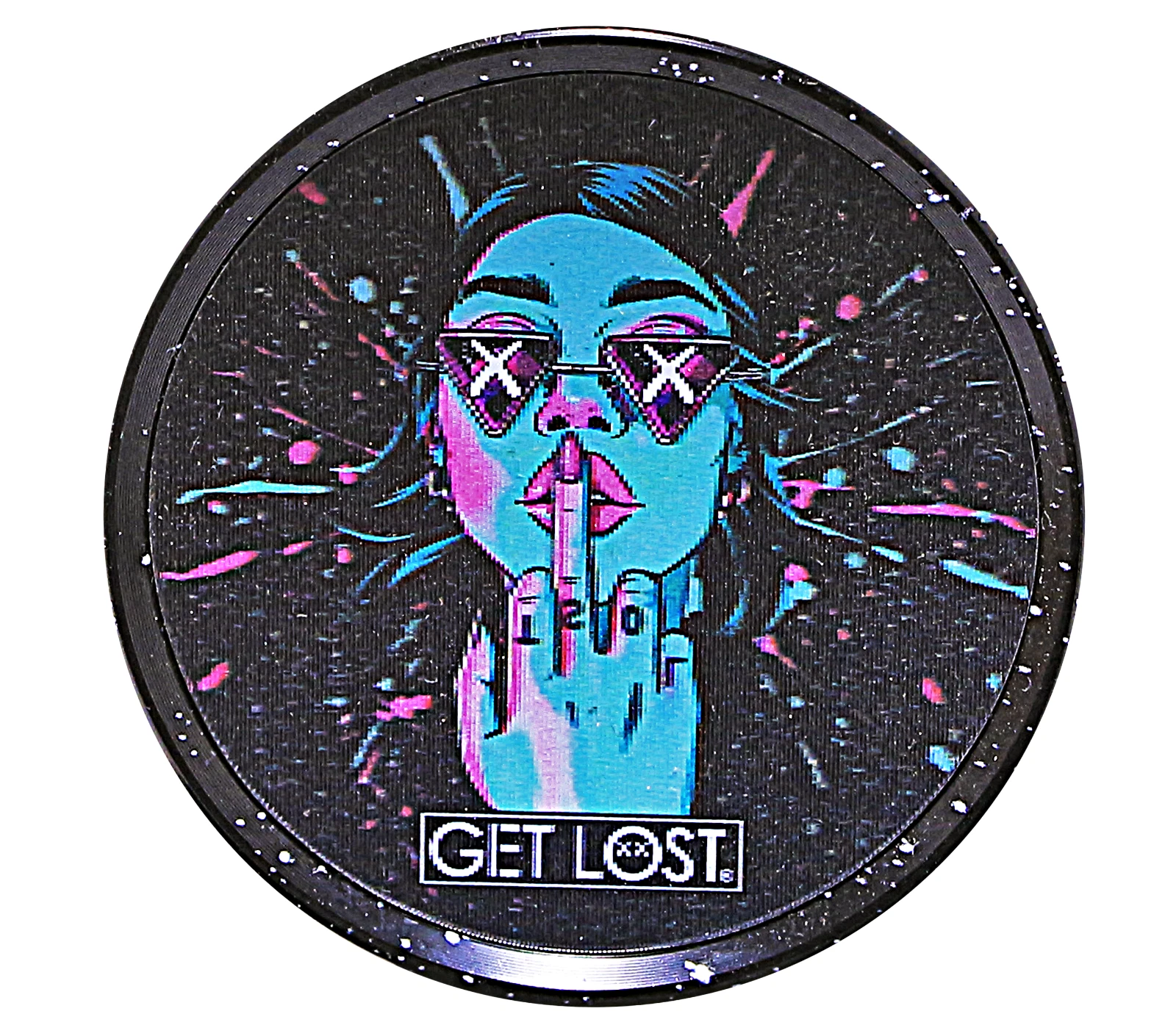4 PC 3D Metal Tobacco Herb Spice Grinder 3D Crusher Get Lost Girl