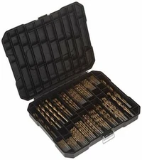 MASTERCRAFT Titanium-Coated Drill Bit Set, 230-Pc Kit - 3/64 up to 1/2 Inch