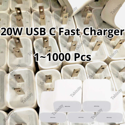 For Android iPhone iPad 20W USB-C Type C Fast Charger Power Adapter Block Lot