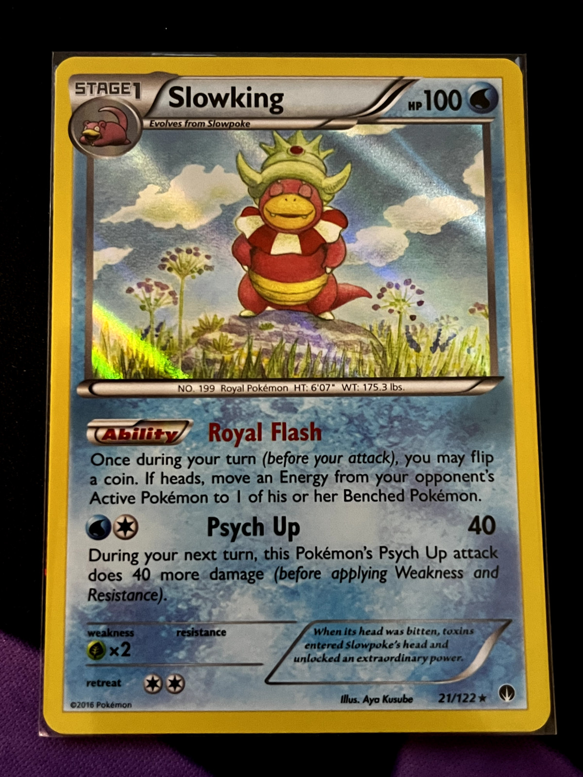 Slowking 21/122 BREAKpoint Rare Holo Pokemon Card  