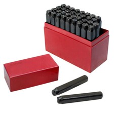 36 PC 1/4'' 6mm CAPITAL LETTERS Steel Punch Stamp Alphabet Number Stamping