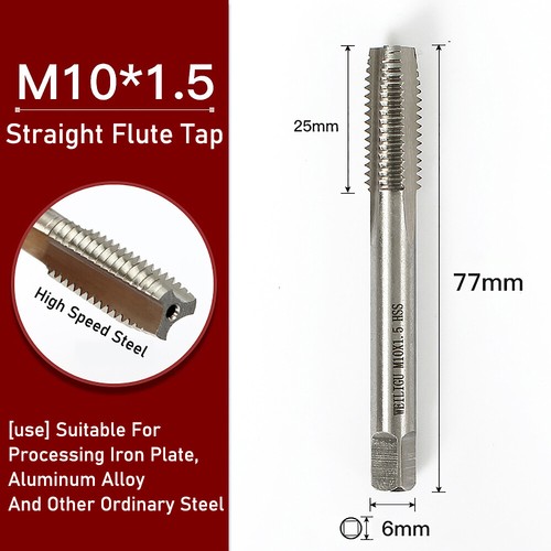 HSS Machine Thread Tap M2-M12 Self-tapping Tap Straight/Spiral Slot Thread Drill - Picture 20 of 56