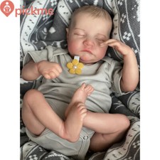 19" Finished Reborn Baby Dolls Levi Soft Sleeping Newborn Doll Toy Handmade GIFT