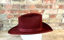VTG Baily 5X Beaver Felt Cowboy Hat - Burnt Umber - Size 6 3/4