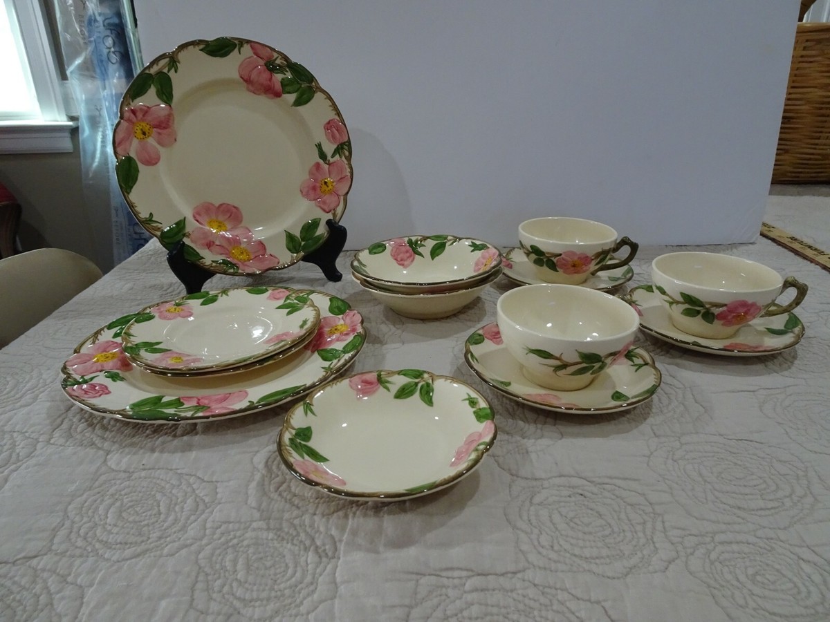 Franciscan Desert Rose California Oven Safe 17 Pcs Plates Bowls Cups