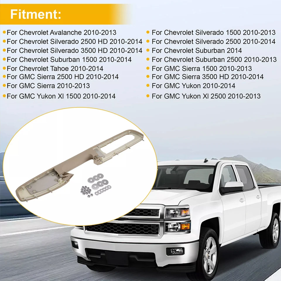 Repuesto reposabrazos puerta izquierda derecha beige 80995 para Silverado Tahoe 2010-2013 Foto 4 de 4