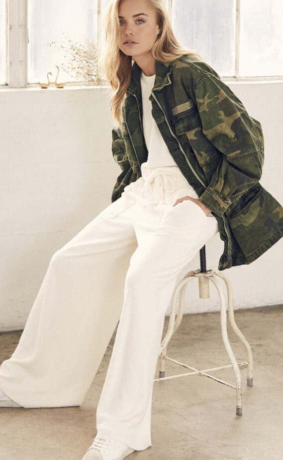 Camouflage Camo Twill Utility Jacket 