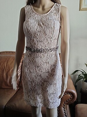 City Triangles Pink Floral Lace Embellished Sequin Juniors Dress | eBay