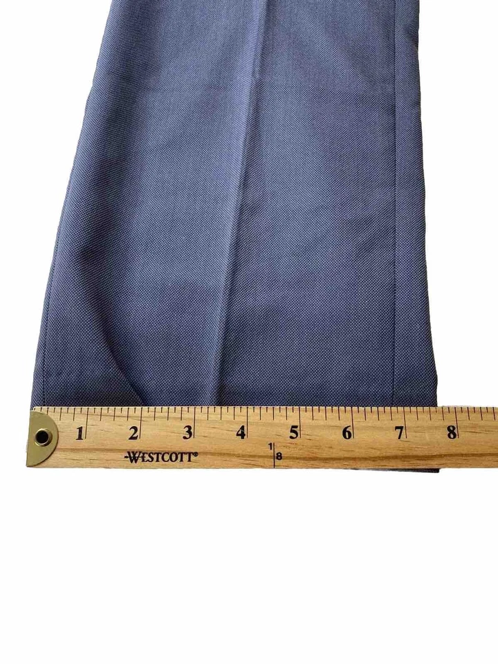 Louis Raphael Luxe Mens Dress Pant Blue Wool Flat Front 40 X 32 - Image 2 of 4