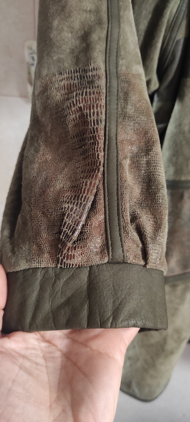 Vtg  Melchinger Ulbricht PatchWork SnakePrint Lea… - image 9