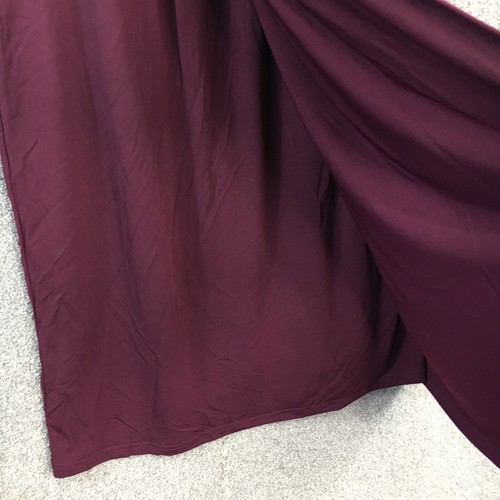 City Chic womens dress 18 purple burgundy scoop neck long sleeve knee length M - Picture 6 of 18