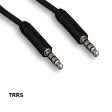 KNTK 25' TRRS 3.5mm 1/8" AUX Audio/Microphone Cable for PC Game Phone Headset