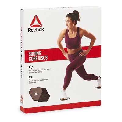 Reebok Core Sliding Disks - Engages & Strengthens the Core - Reversible