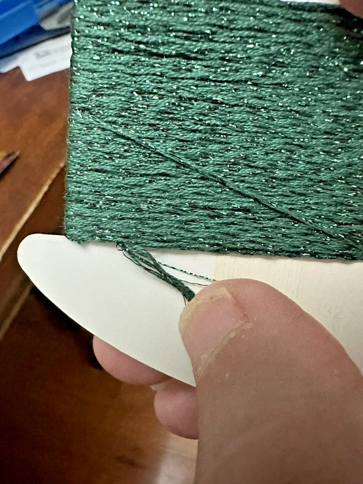 Rainbow Gallery Silk Lame' Braid needlepoint Cross stitch Dark Green SL58 - Image 3 of 3