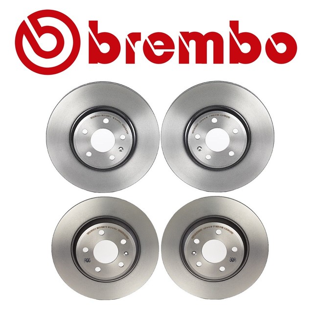 Brembo Front and Rear UV Coated Disc Brake Rotors Kit For Audi A4 A5
