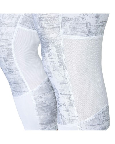 Reebok Men's Printed 3/4 Length Compression Tights White & Caviar Sm MMA17502 J - Picture 9 of 9