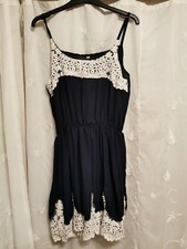 Blue Strap Lace Dress XL