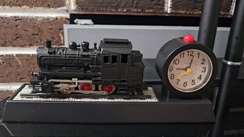Locomotive Train Alarm Clock With Revolving Wheels And Sound By Mars - Video 1 of 1