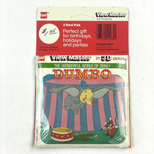 Disney Dumbo View-Master 3 Reels Set J60 3D NEW SEALED NOS 70s GAF Cartoon