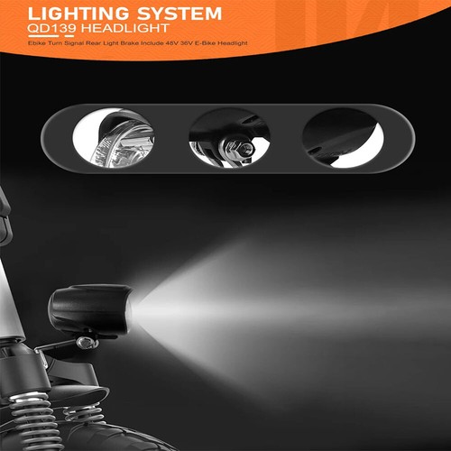 36V-48V E-Bike Headlight +Tail Light Taillight Bracket DK336 Switch Turn Signal - Bild 6 von 23