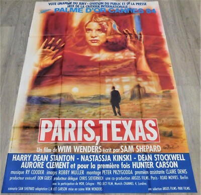 Paris Texas French Movie Poster Original 46''62'' 1984 Wim Wenders N. Kinski